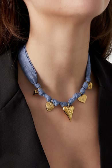 Necklace color bliss heart - Fuchsia h5 Picture3